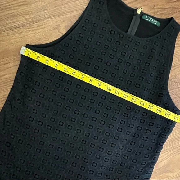 Lauren Ralph Lauren Black Eyelet Textured Tank - Picture 7 of 11